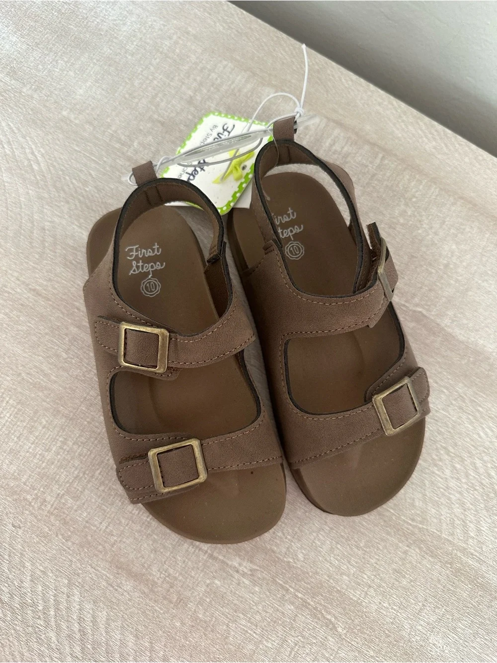 Toddler Brown Adjustable Buckle Sandals